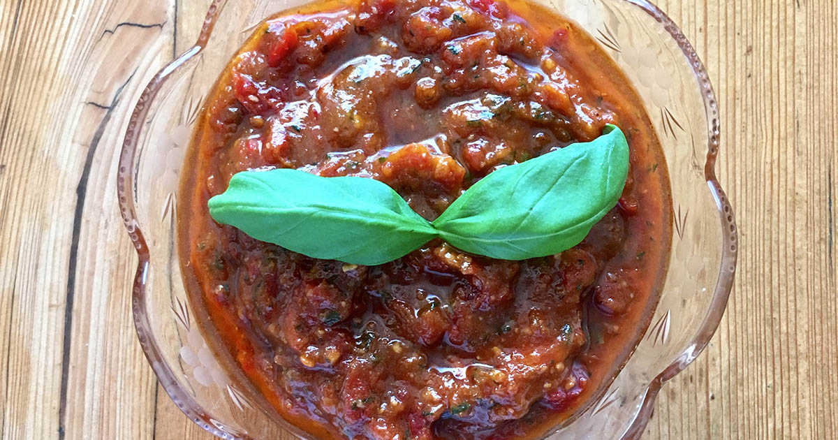 Pesto med soltorkade tomater Johans mat