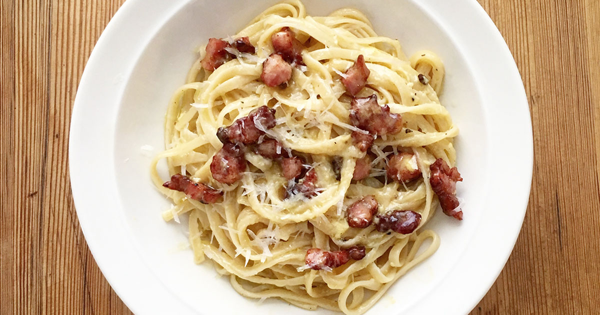 Klassisk pasta carbonara Johans mat