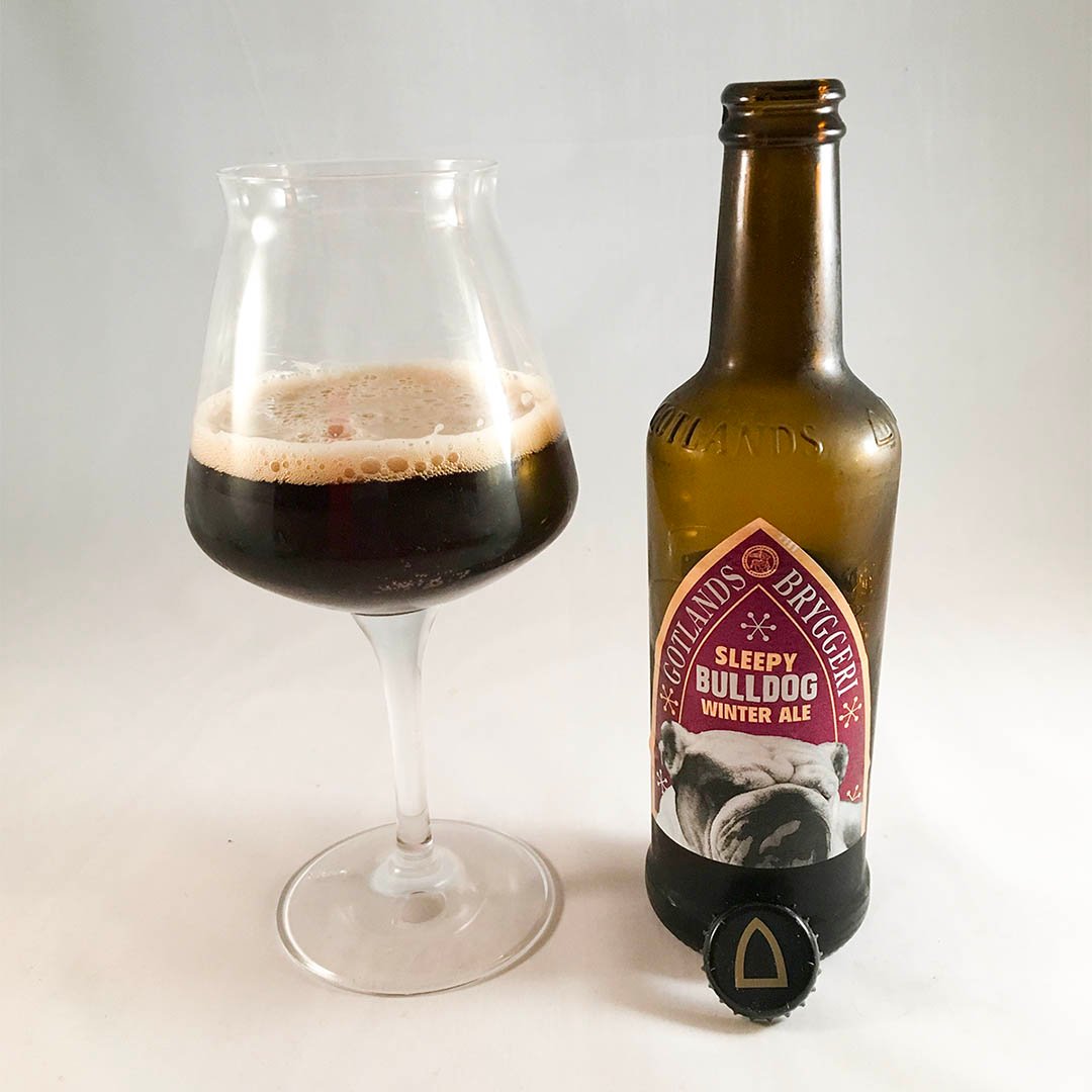 Gotlands Sleepy Bulldog Winter Ale är usch på flaska.