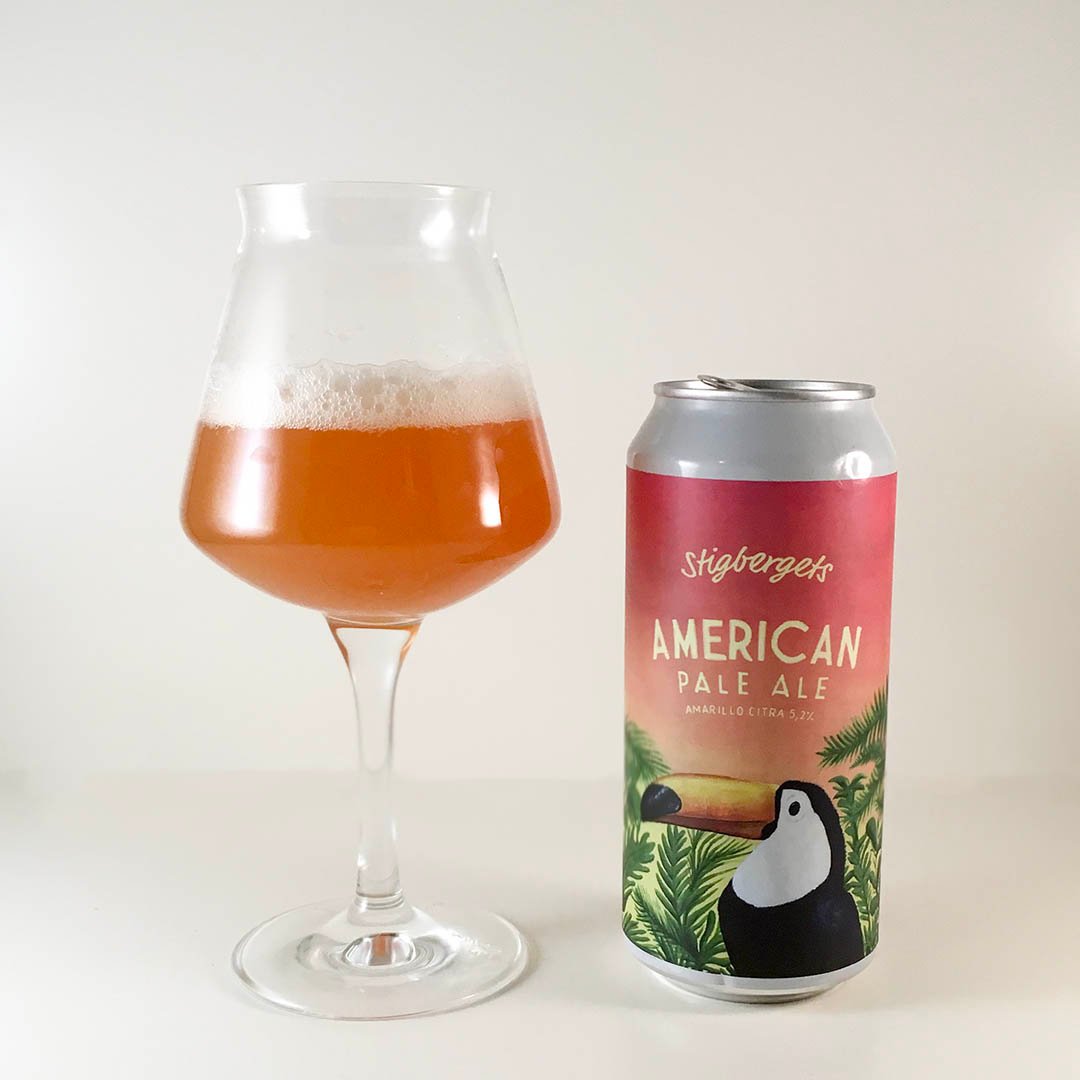 Stigbergets American Pale Ale Amarillo Citra har trevlig doft och smak av tropiska frukter.