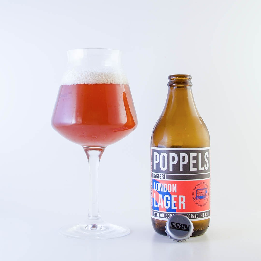 London Lager från Poppels Bryggeri är ett välsmakande och alldagligt öl.