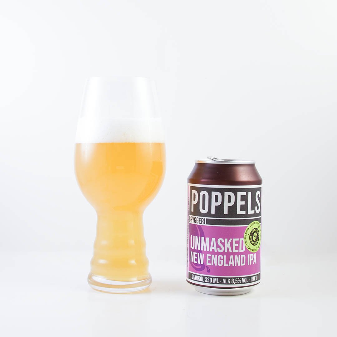 Unmasked New England IPA från Poppels Bryggeri smakar som en IPA på steroider.