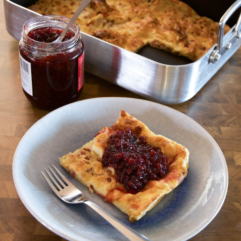 Ugnspannkaka med fläsk - recept på klassisk husmanskost.