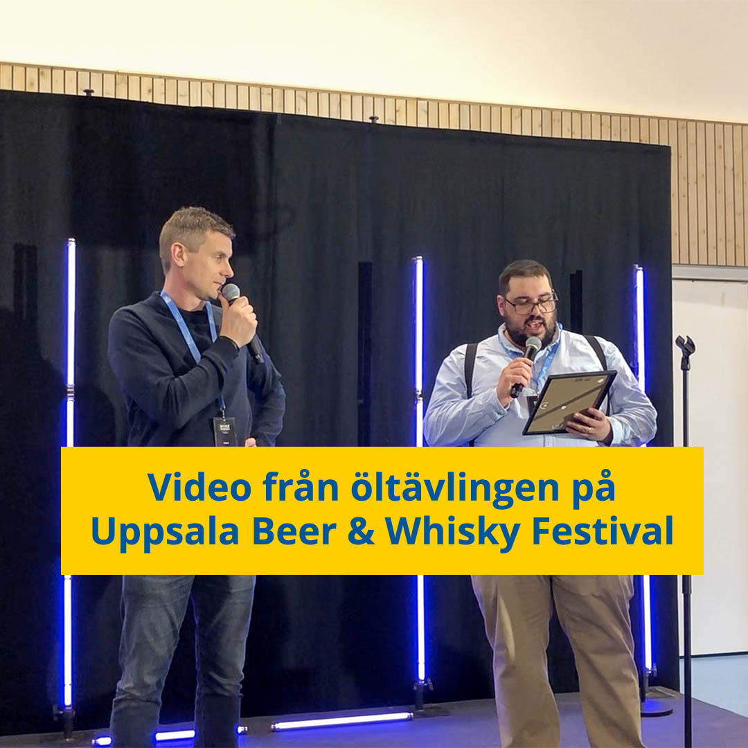 Öltävlingen på Uppsala Beer & Whisky festival 2023 - Se videon från tävlingen här.
