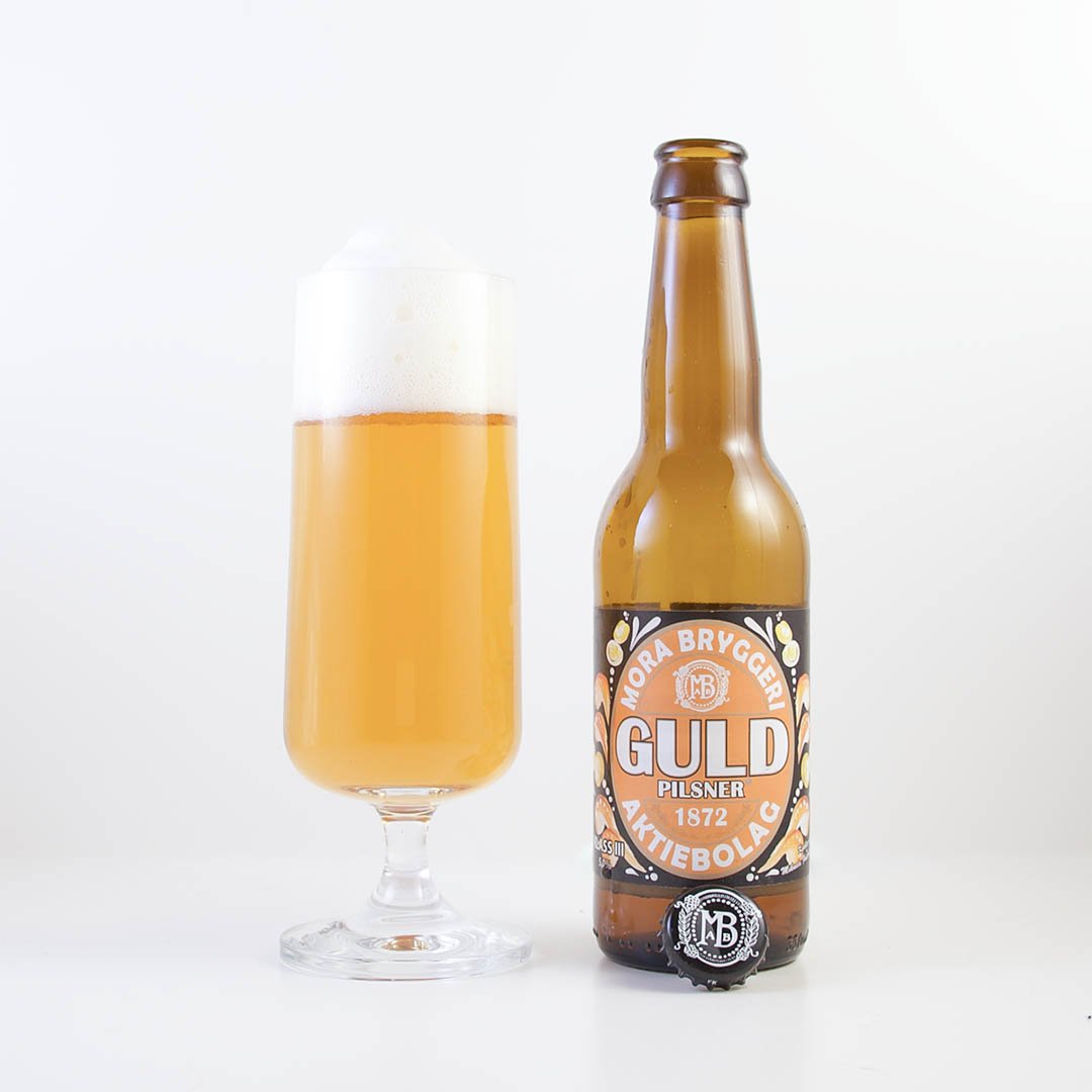 Guld Pilsner från Mora Bryggeri är en trevlig måltidsöl.