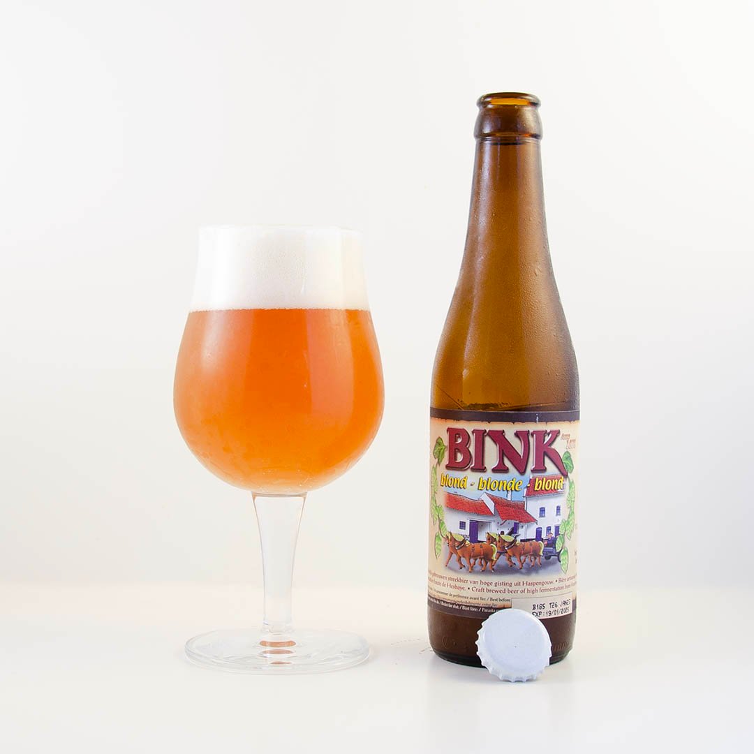 Bink Blond från Brouwerij Kerkom är en trevlig öl att dricka som sällskapsdryck eller till rustika rätter av fläsk, korv och kyckling.