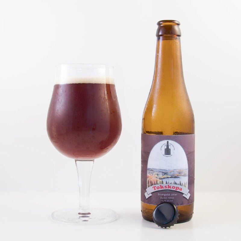 Tokskopa från Fengersfors Bruksbryggeri är smakfull öl att dricka som sällskapsdryck eller till ostbrickan.