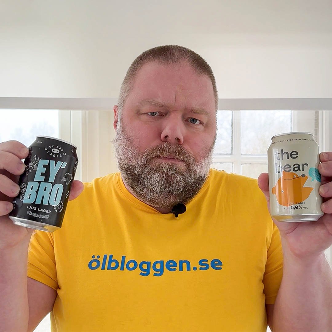 Ey'Bro vs. The Bear - Är det någon skillnad? Här har du min åsikt om Systembolagets just nu billigaste öler producerade av Åbro Bryggeri.